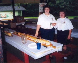 Pat Quel Brown, Sharon Bean Danner with one of the subs!